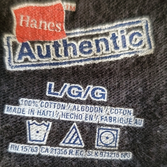 Hanes Authentic " Alcatraz" Men's T-Shrt, size L, black with print - Picture 8 of 8